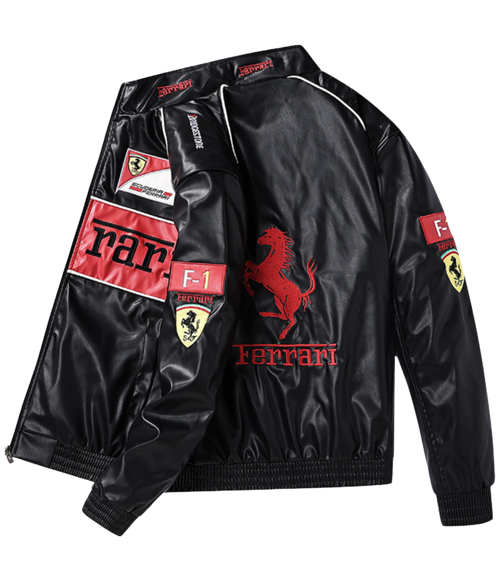 Ferrari Leather Red F1 Racing Vintage jacket