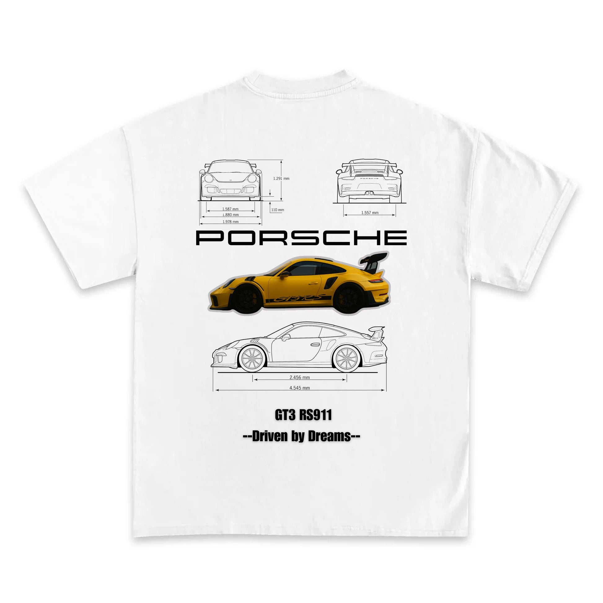 PORSCHE GT3 RS911 Streetwear Graphic Tee