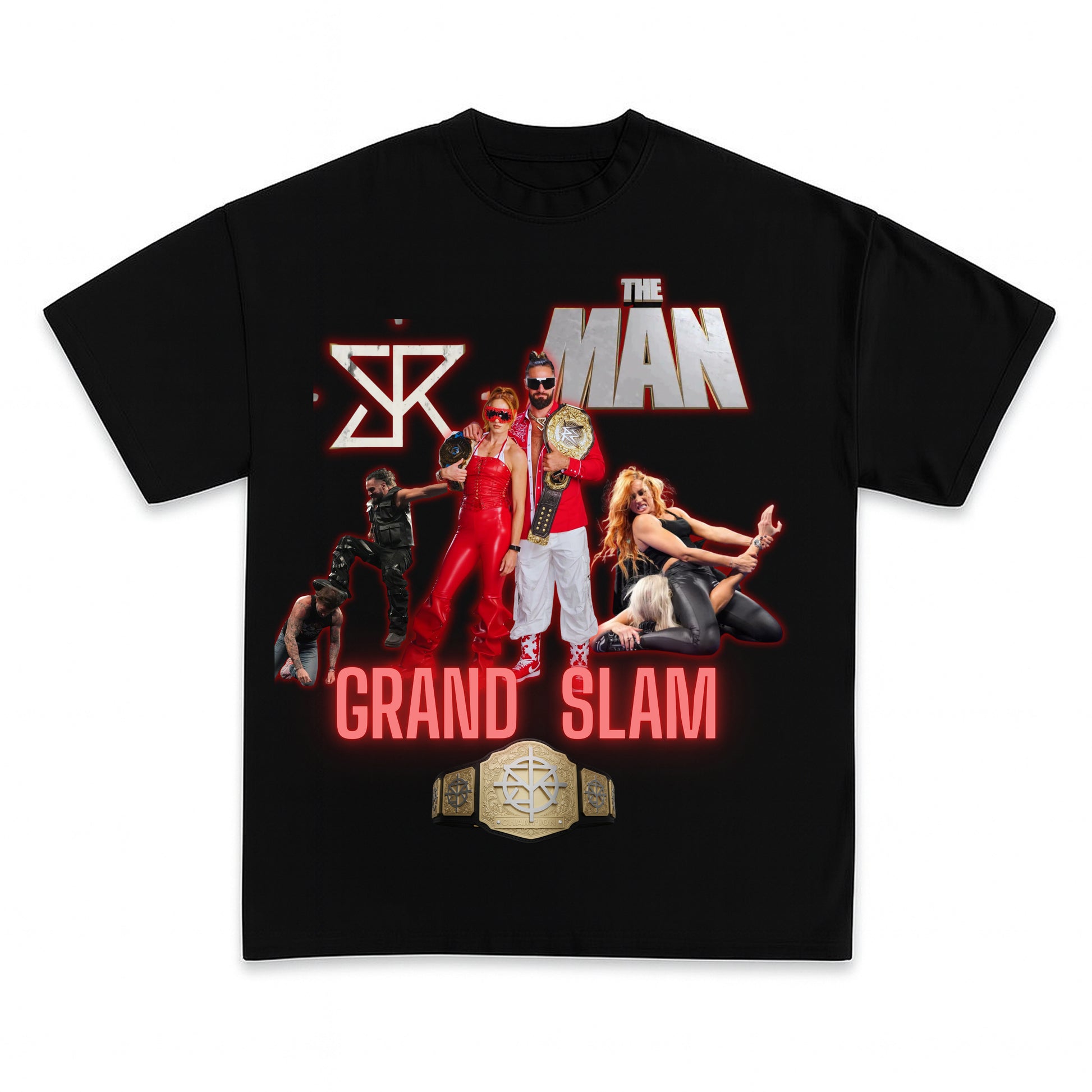 SETH ROLLINS & BECKY LYNCH Wrestling Tee- DRIPIT®| EXCLUSIVE
