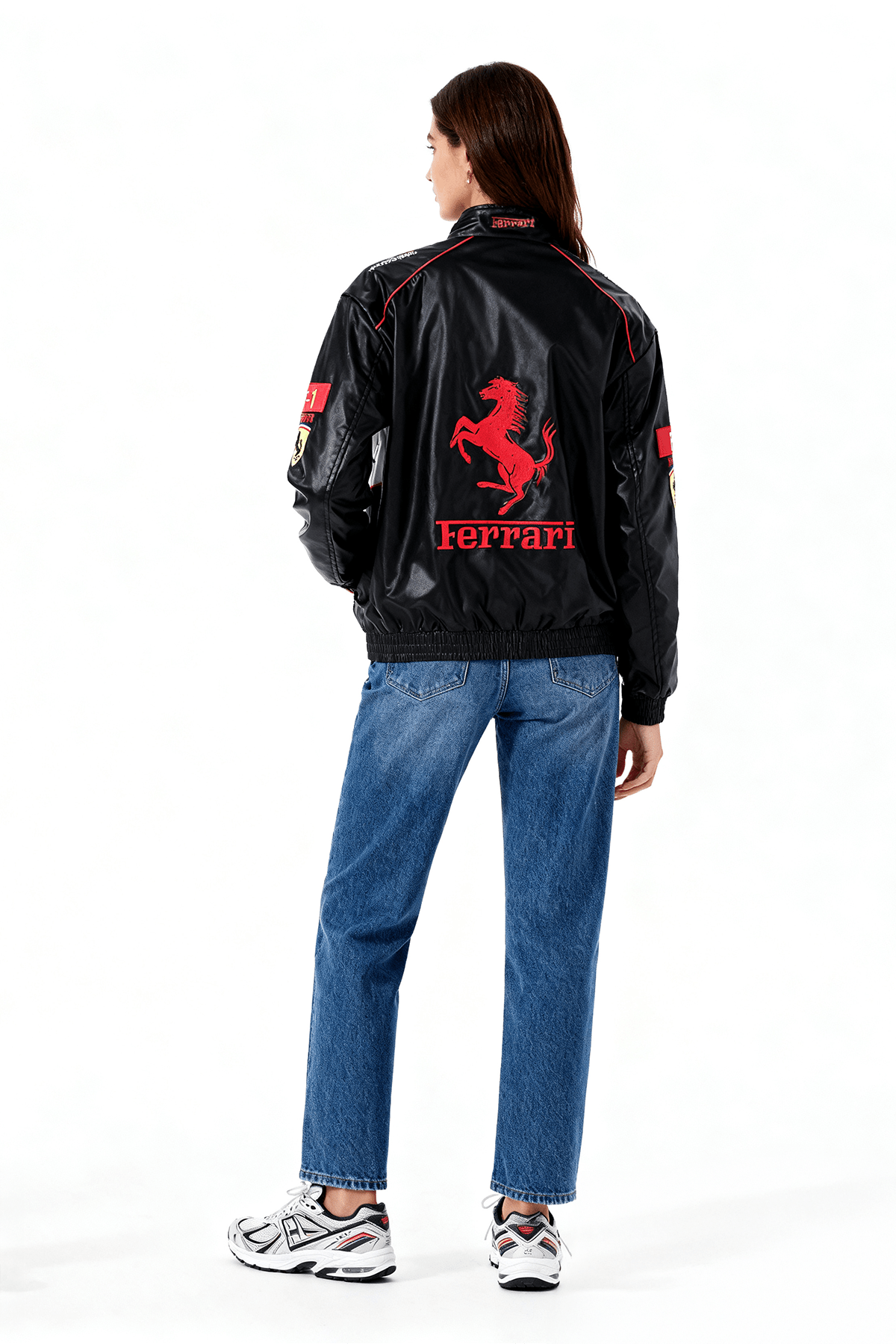 Ferrari Leather Black F1 Racing Vintage jacket