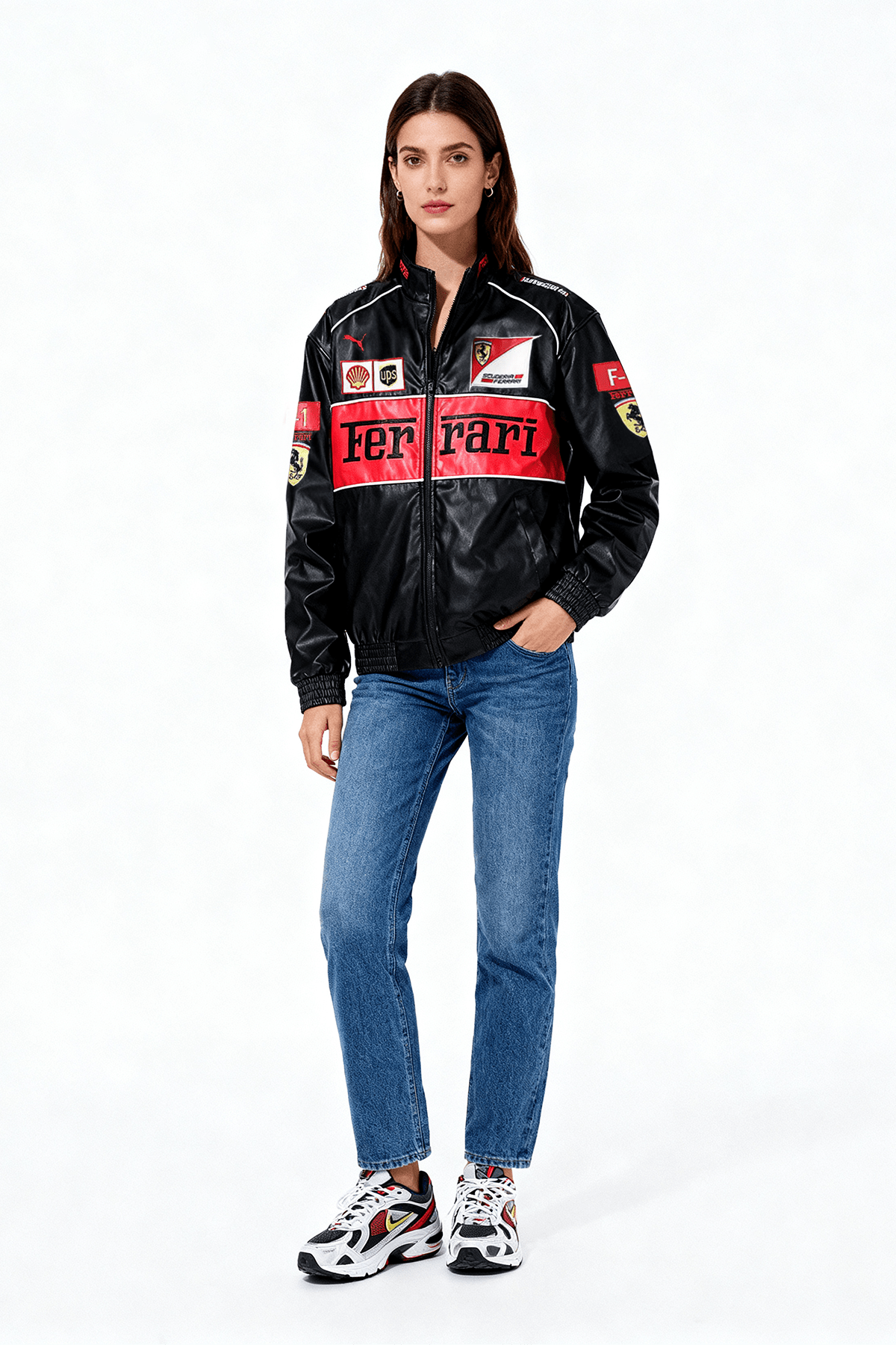 Ferrari Leather Red F1 Racing Vintage jacket