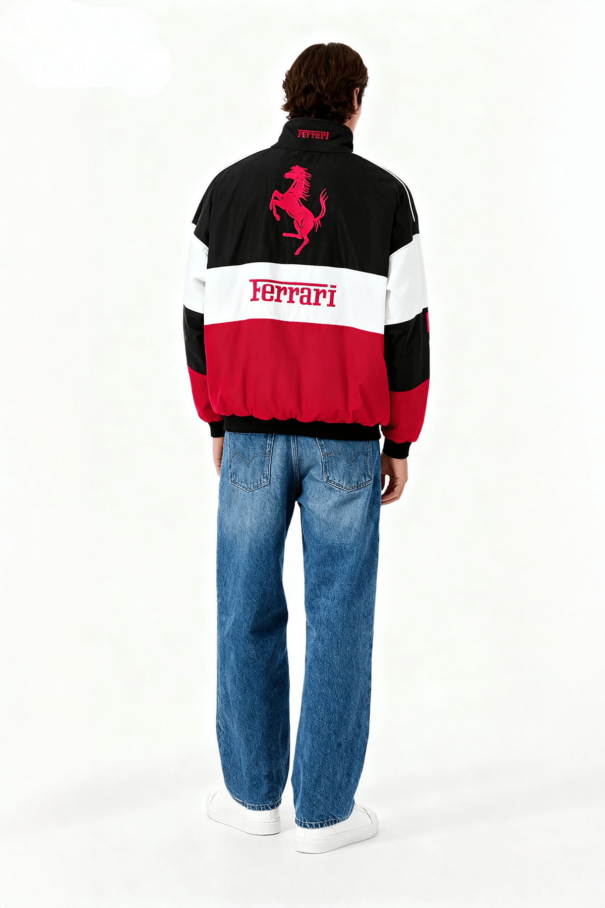 Ferrari WHITE F1 Racing Vintage jacket