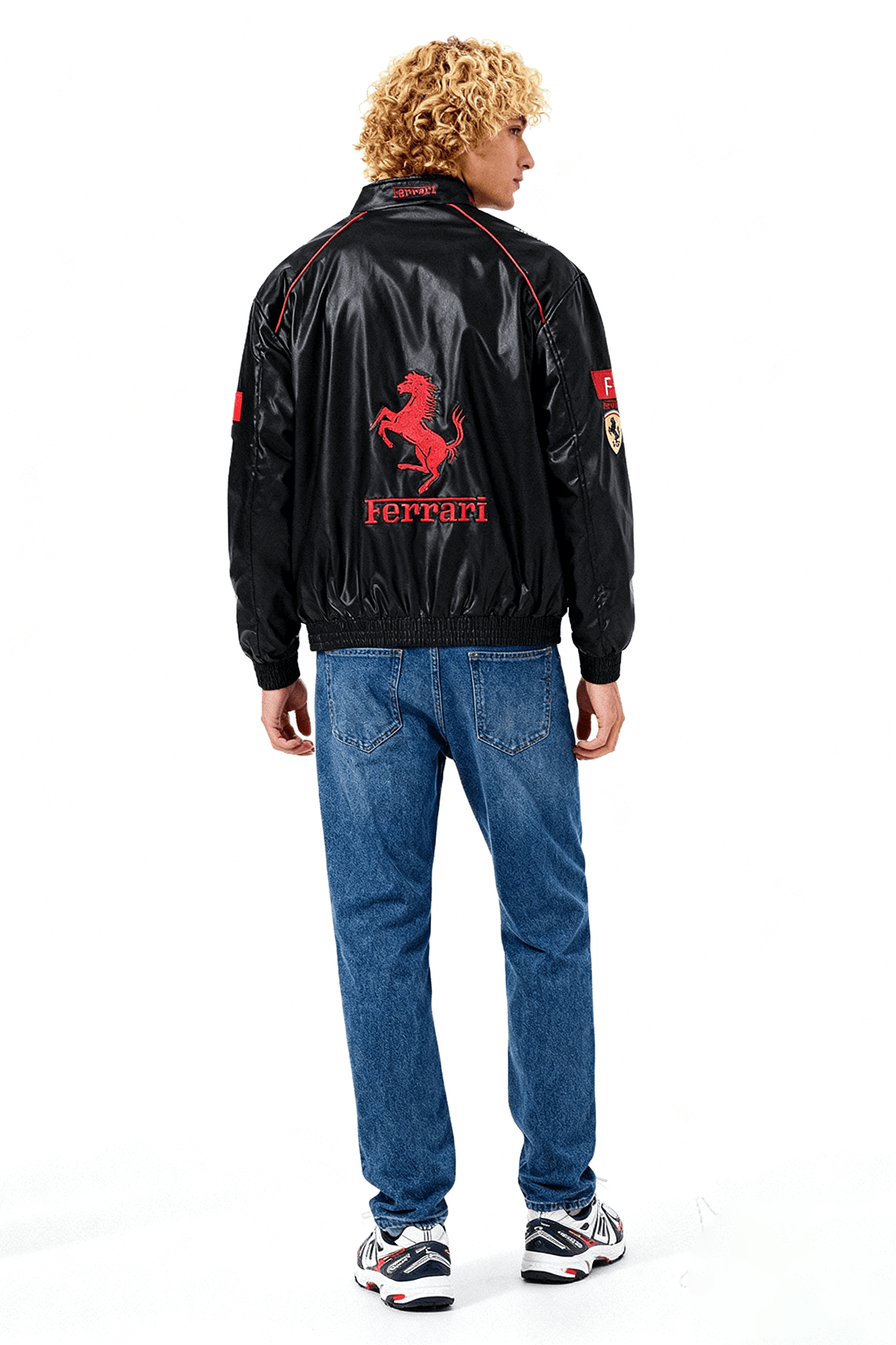 Ferrari Leather Black F1 Racing Vintage jacket