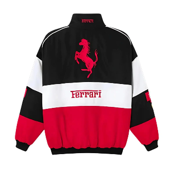 Ferrari WHITE F1 Racing Vintage jacket